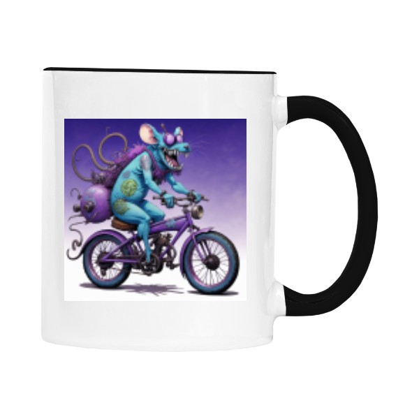 Hrnek malý barevný s potiskem Blue Monster
