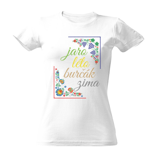 Tričko s potiskem jaro, léto burčák, zima