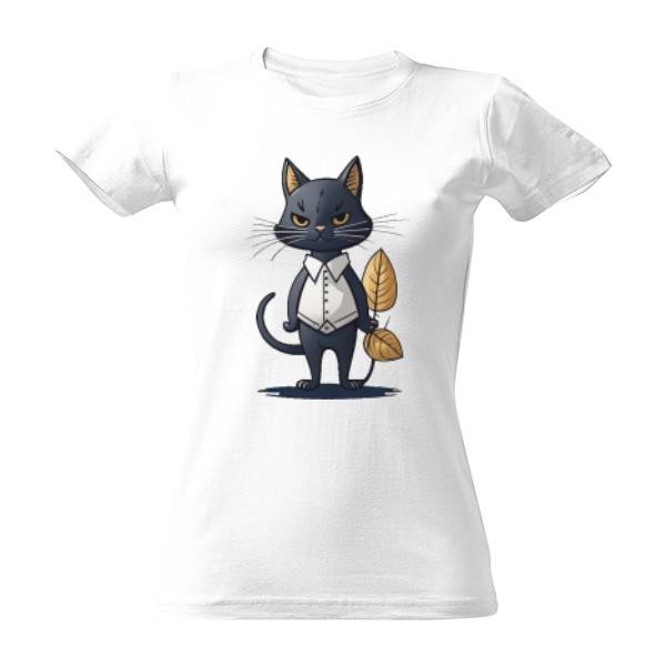 Tričko s potiskem Kočka v triku