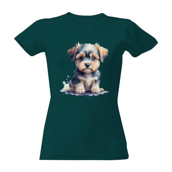 Tričko s potiskem malej jorkšírek