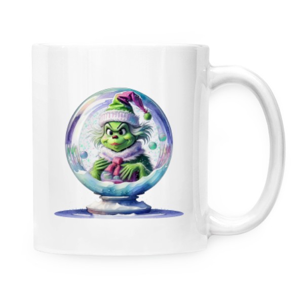 Hrnek malý bílý s potiskem Mrs. Grinchová