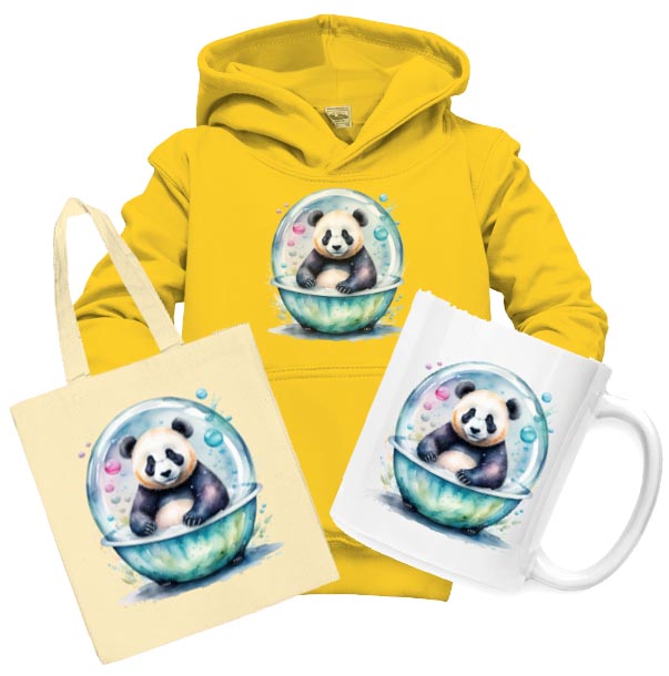 panda v lázni