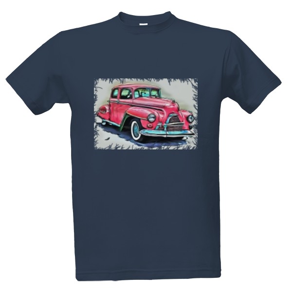 Tričko s potiskem růžový veterán