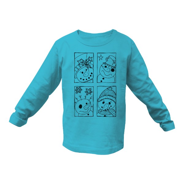 Tričko s potiskem sněhuláčci