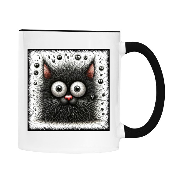 Hrnek malý barevný s potiskem Střapatá